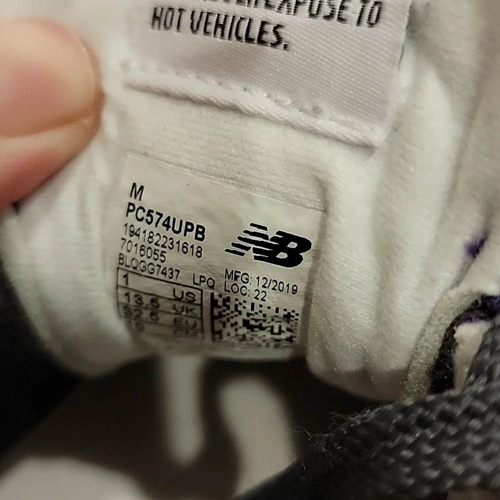 Girls 574 shadow logo lace up sneaker - Picture 8 of 8